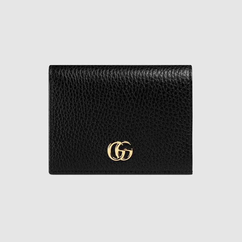 Gucci GG Marmont Leather Card Case Wallet 456126 Black